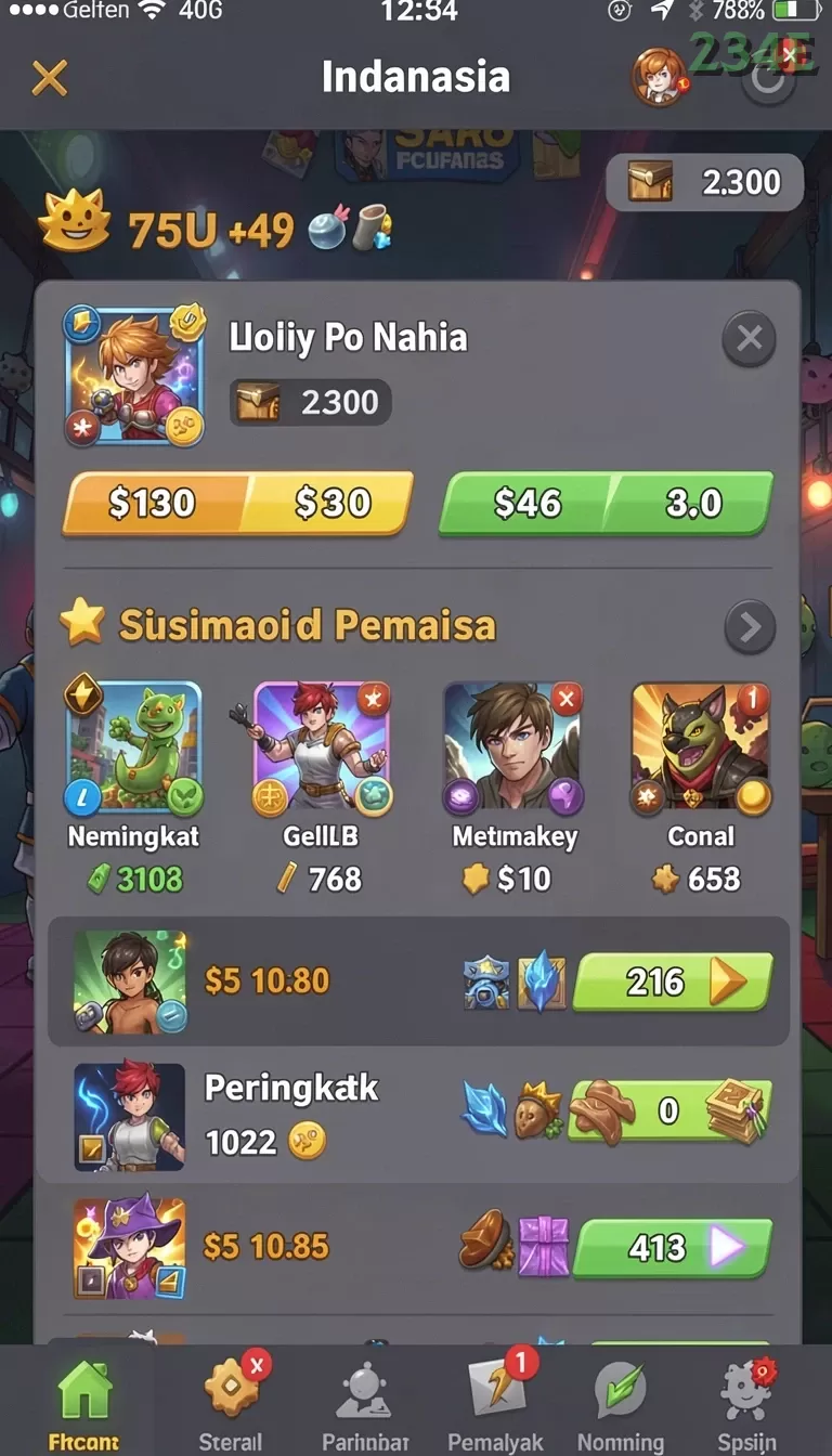 Cuplikan layar HAO788 — halaman utama